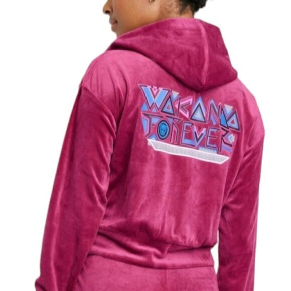 Women's Marvel Wakanda Forever Velour Graphic Zip-Up Hoodie | XXL - Picture 11 of 11